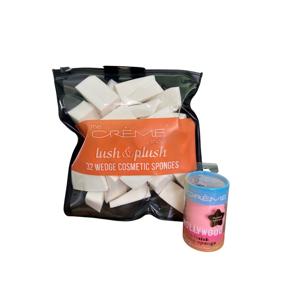 The Creme Shop 32 Wedge Cosmetic Sponges with Limited Edition Hollywood‎ Sponge